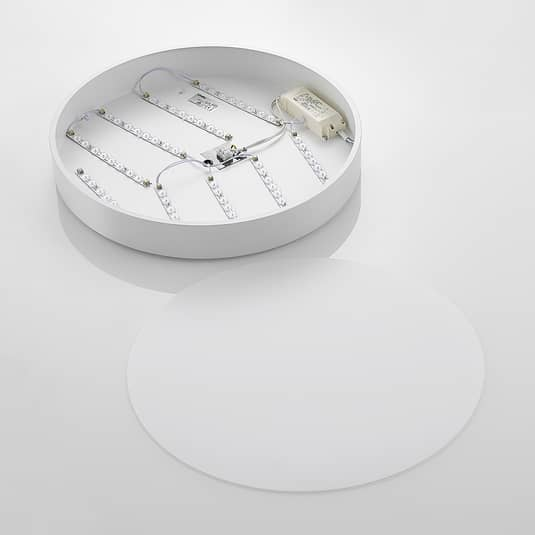 Plafonnier LED Lindby Simera, 50 cm, blanc, 168