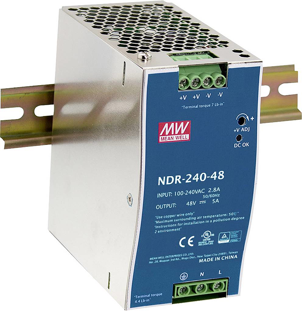 Alimentation sur rail DIN Mean Well NDR 240 24 pouces, 240 W, 1 x produit reconditionné