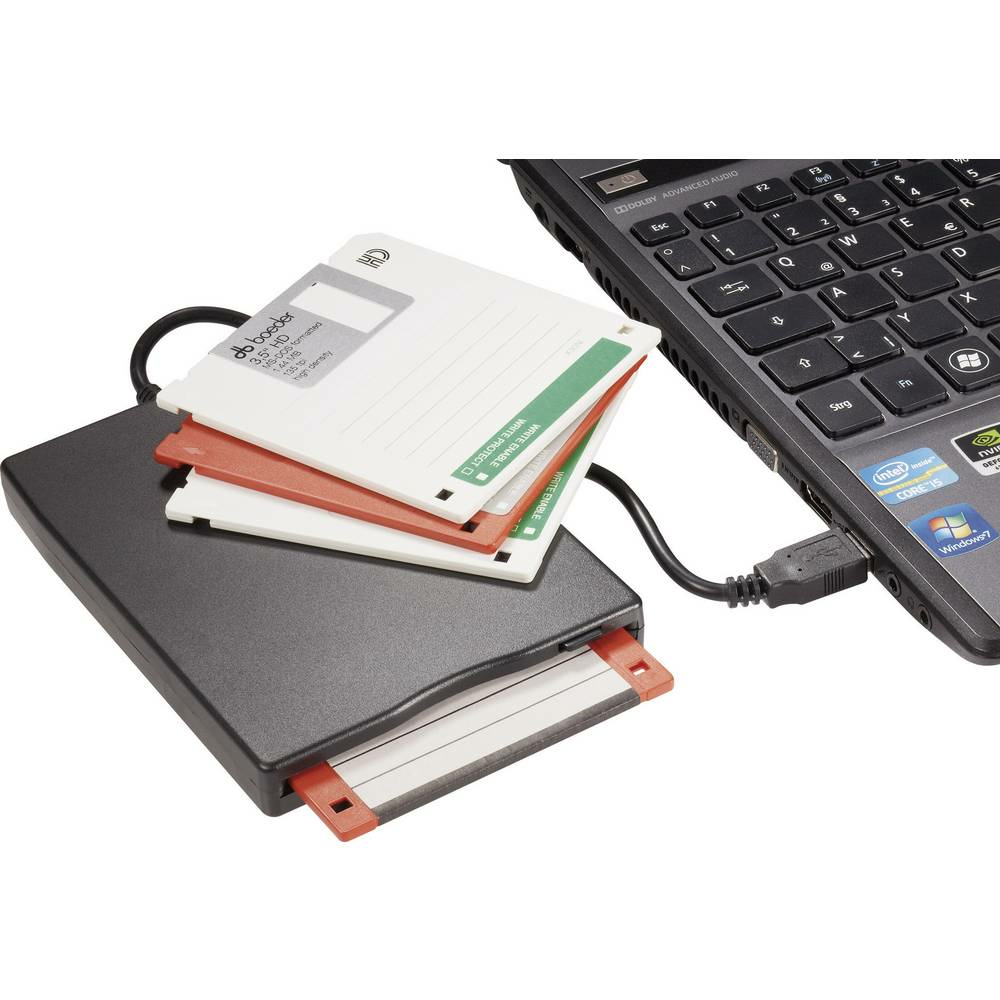B-Ware Renkforce Rf 4755732 Disketten Laufwerk Floppy Disk Drive Usb 2.0