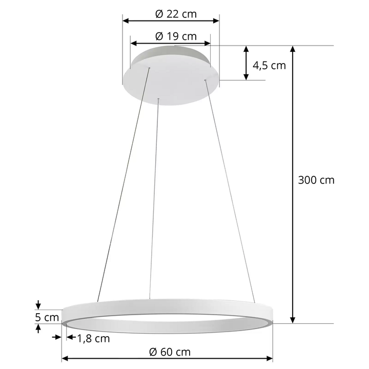 Arcchio Answin LED-Hängeleuchte 52,8 W silber Deckenlampe Deckenleuchte Spot