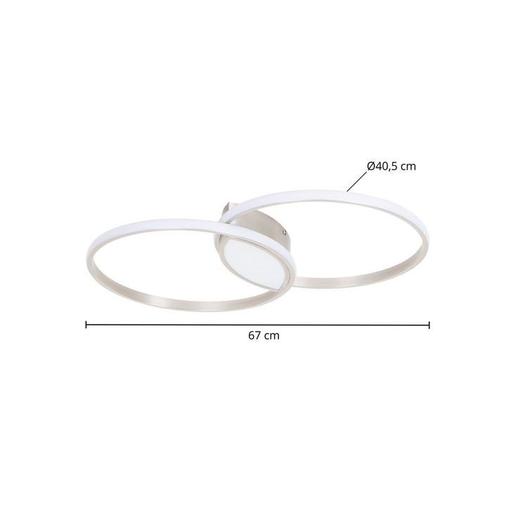 Lindby Valerna LED-Deckenlampe Hängeleuchte Lampe Leuchte 31W stepdim nickel