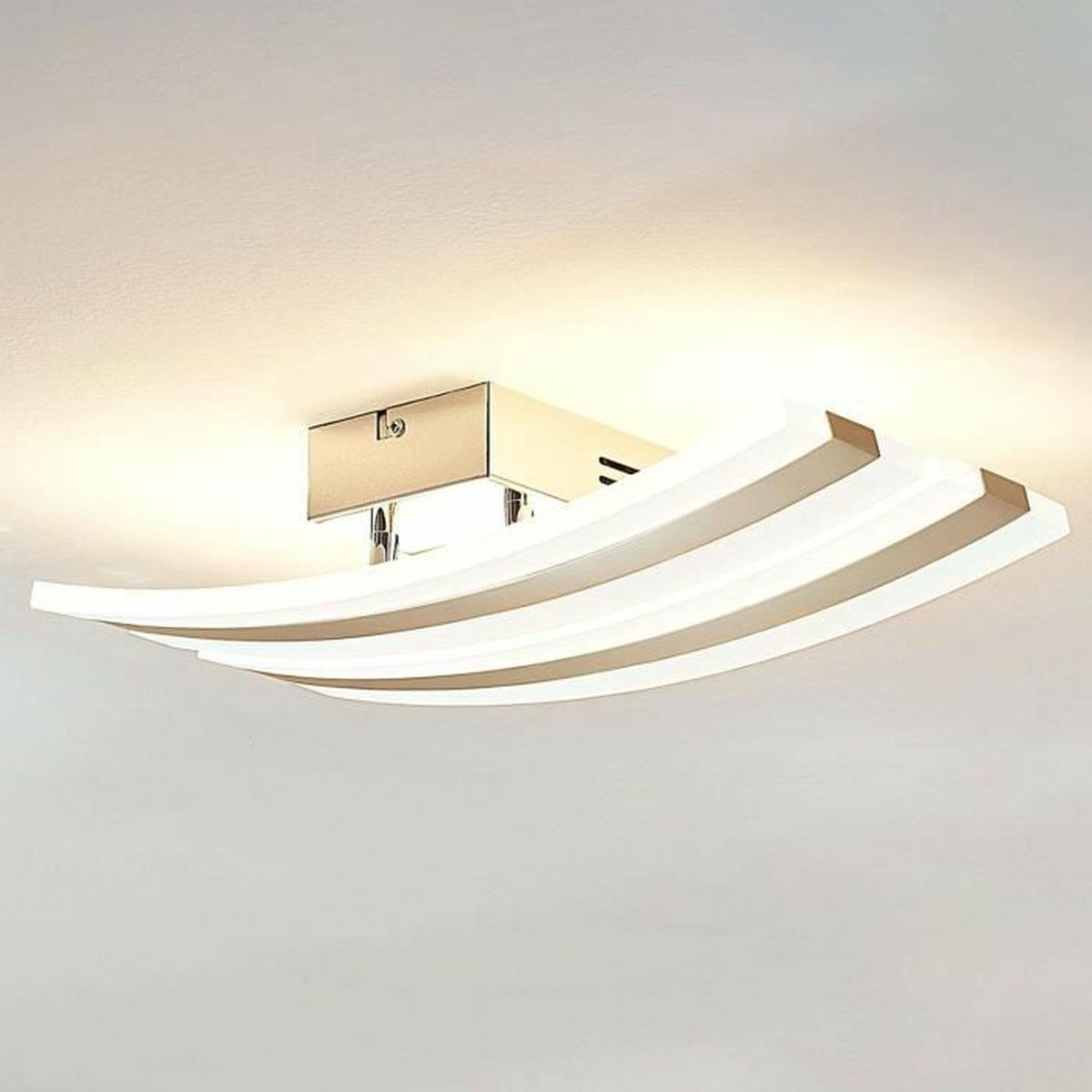 Lampenwelt Led Deckenlampe Deckenlampe Lampe Leuchte Duarte Acryl Dimmbar 2 Fl B-Ware - 4251096550160