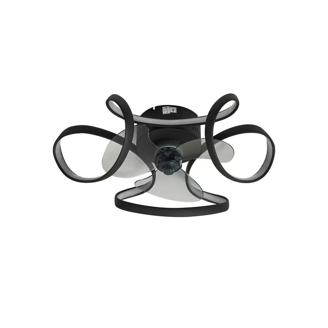 Lindby Led Deckenventilator Lomata Deckenventilator Venti Schwarz Leise ø 23 Cm B-Ware