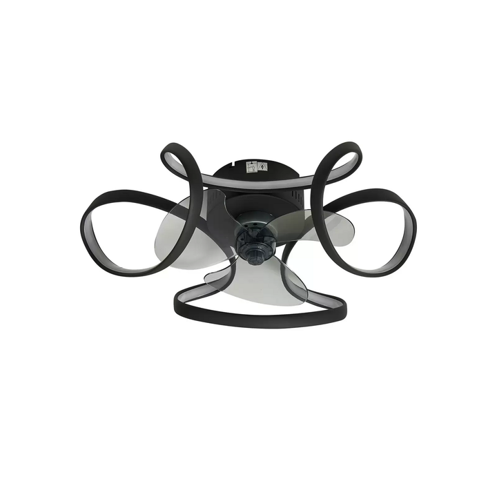 Lindby Led Deckenventilator Lomata Deckenventilator Venti Schwarz Leise ø 23 Cm B-Ware