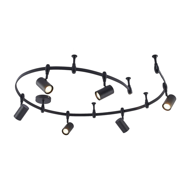 Lindby Schienensystem Delila Schwarz Flexibel Deckenlampe Deckenleuchte Lampe B-Ware