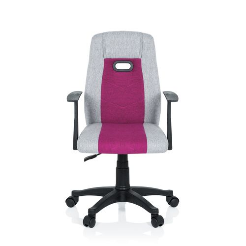 Hjh Office Kiddy Extra Kinder Drehstuhl Schreibtischstuhl Bürostuhl Grau Pink B-Ware - 4251084662141