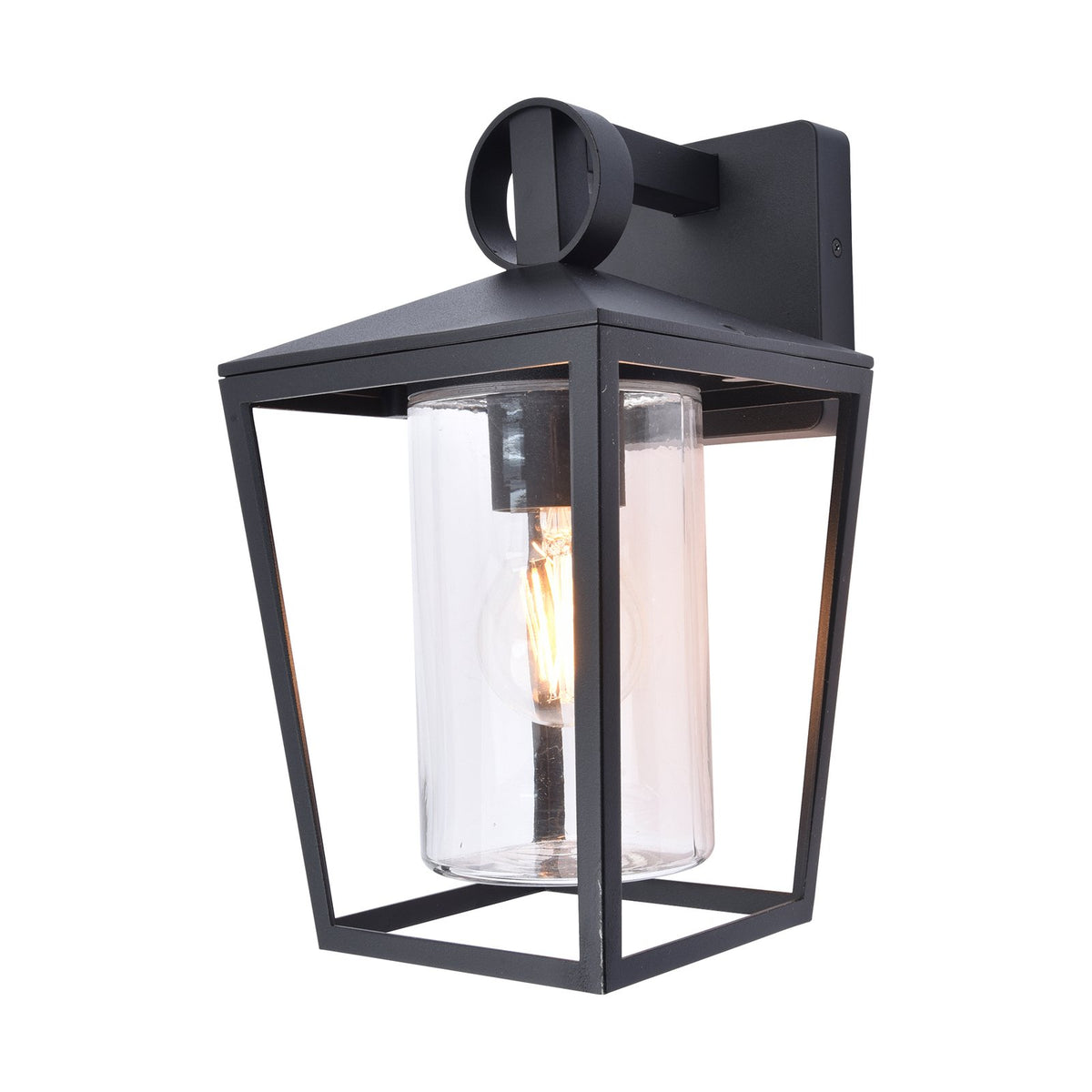 Lutec Außenwandleuchte WEST Gartenleuchte Lampe dimmbar schwarz IP44 E27 29cm - 6939412014340