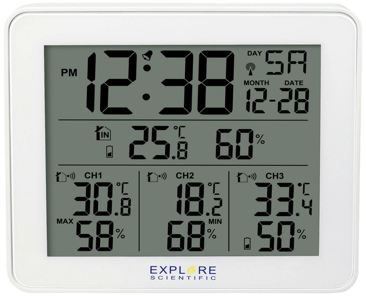 Explore Scientific Funk-Wetterstation Wetterstation Anzahl Sensoren max. 3 St.