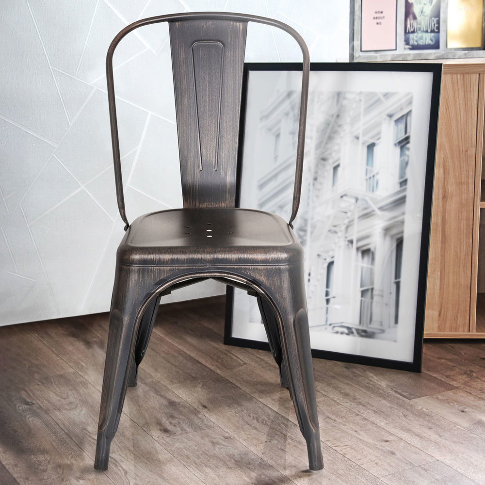 hjh OFFICE Stuhl Bistrostuhl Sitzgelegenheit schwarz gold VANTAGGIO COMFORT - 4251084670504