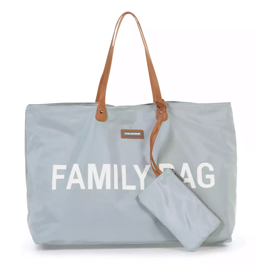 Childhome Family Bag Grau / Offwhite Wickeltasche Tasche Babytasche