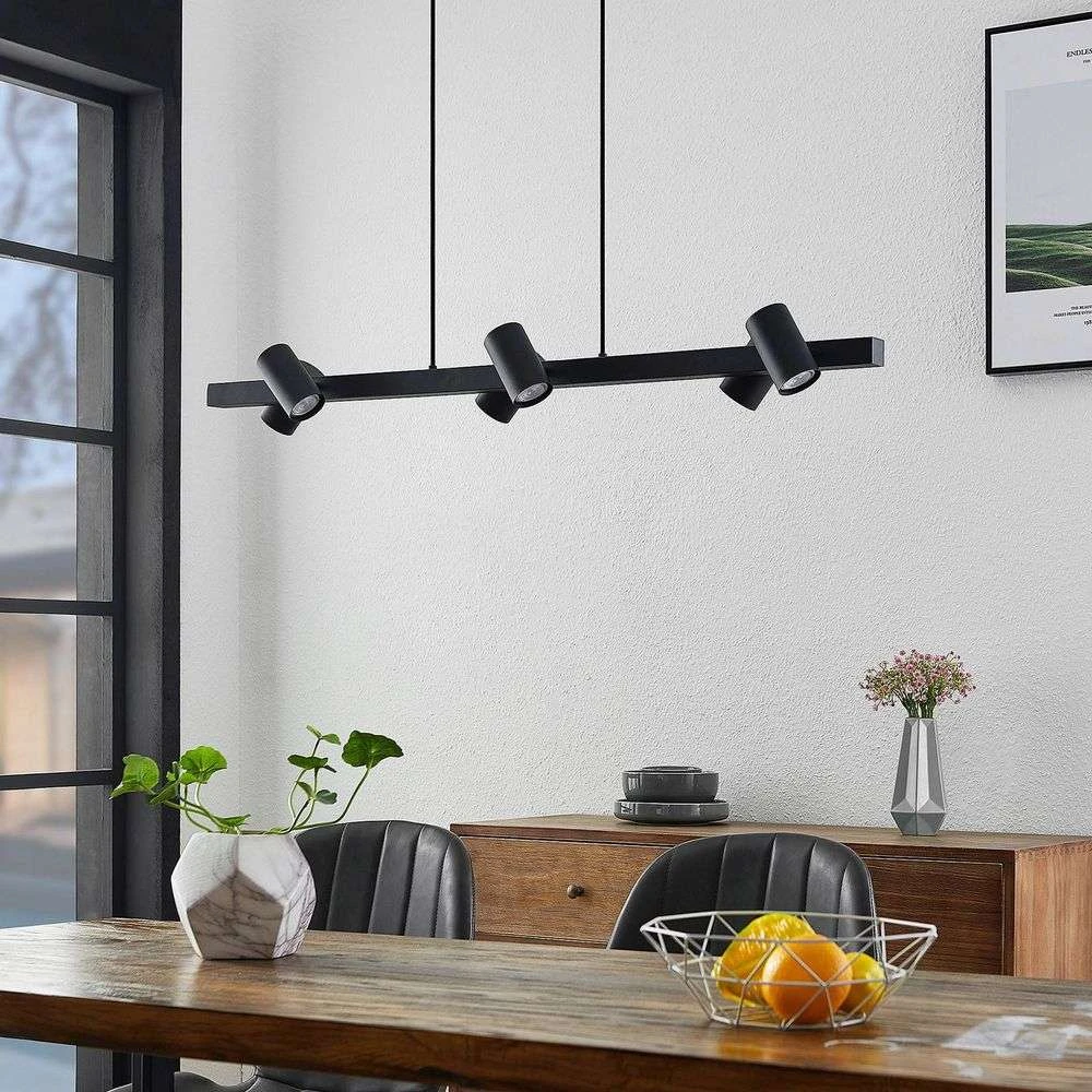 Lindby Savoli Hängeleuchte Deckenlampe Deckenlampe Pendelleuchte Lang Schwarz B-Ware - 4251911703795