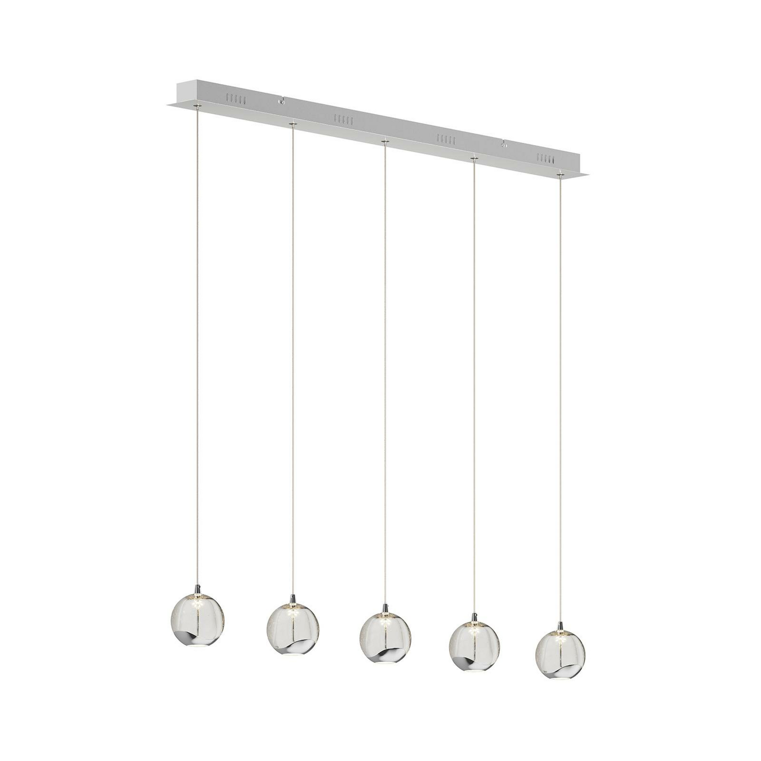 Suspension LED Lucande de qualité B, luminaire Hayley pour salon, suspension décorative 899