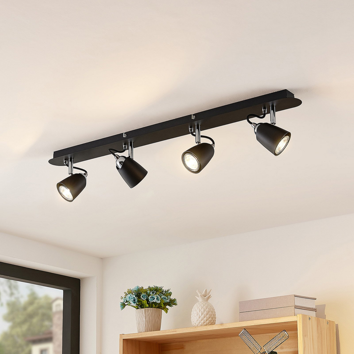 Lindby Noria Deckenstrahler Deckenlampe Deckenlampe Strahler schwarz dimmbar