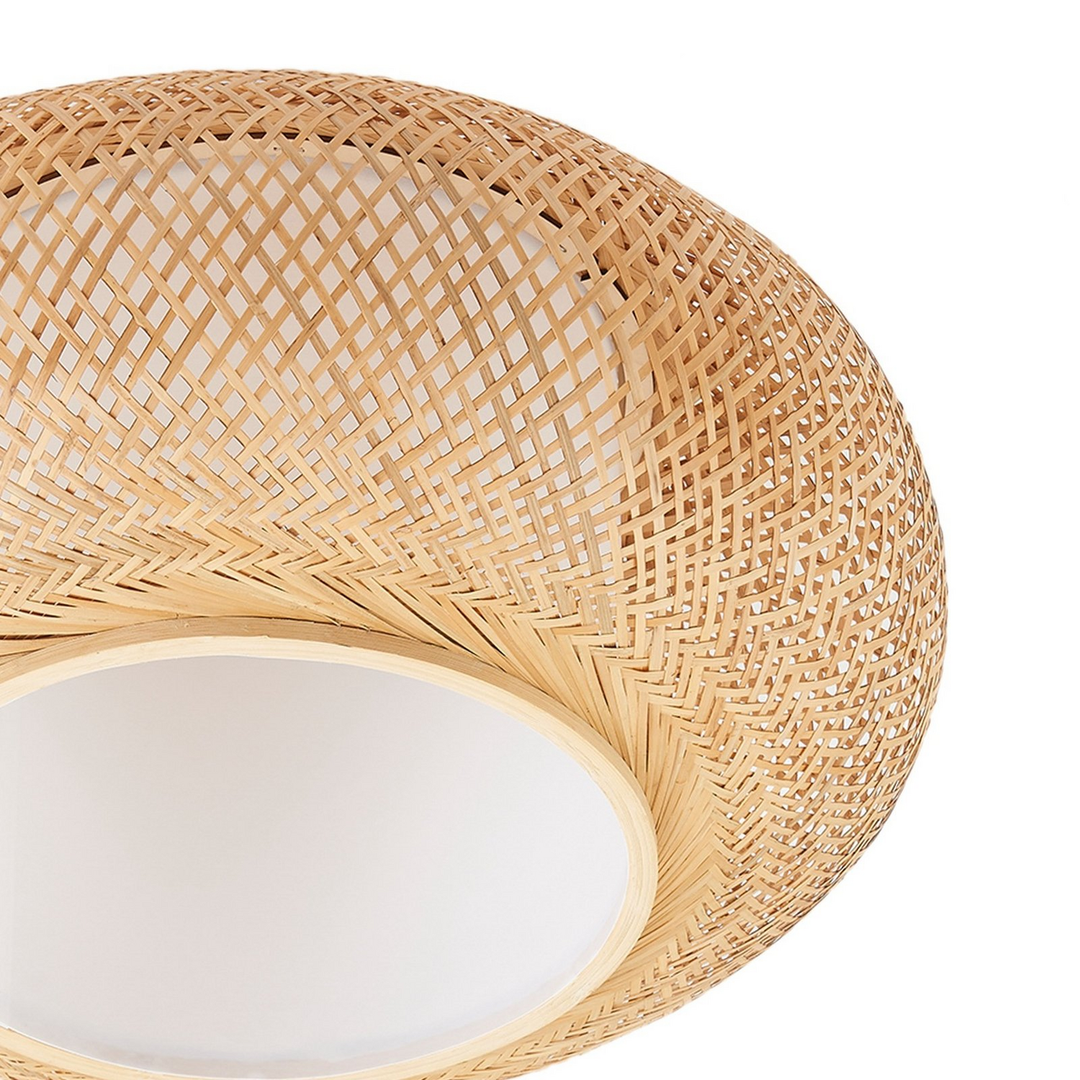 Lindby Deckenleuchte Romaine Bambus Natur Weiß ø 50 Cm Lampe Leuchte Spot B-Ware
