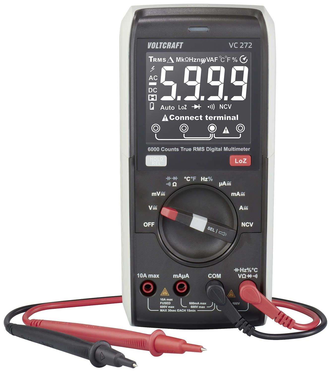 B-Ware Voltcraft Hand Multimeter Multimeter Digital Cat Iii 600 V Anzeige Counts 6000