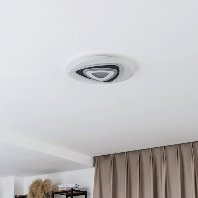 B-Ware Lindby Deckenleuchte Deckenlampe Led Rebeka Fernbedienung Rund Weiß Anthrazit208