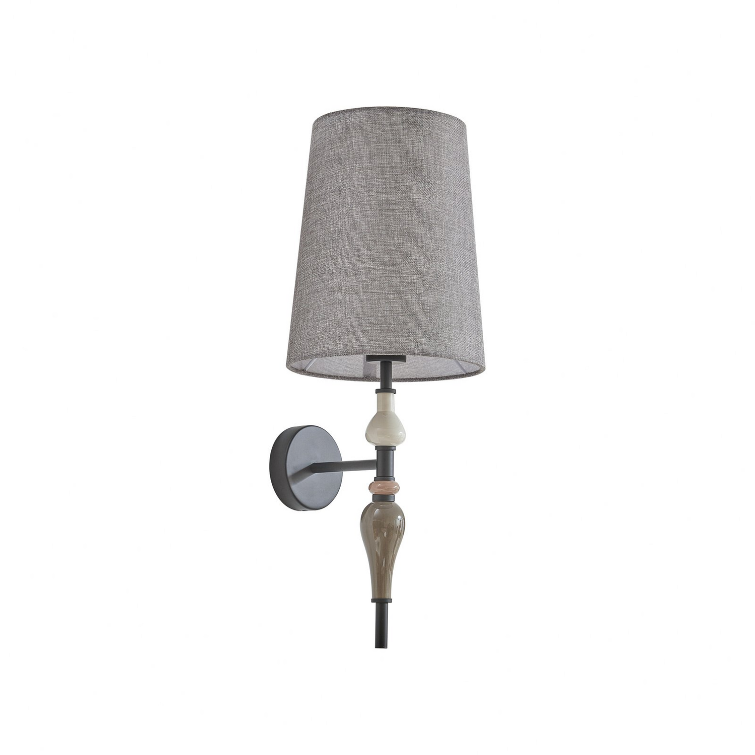 Lindby Wandleuchte Haldorin, Grau/Schwarz Textil 58 Cm Wandlampe Lampe Leuchte B-Ware - 4251911778618