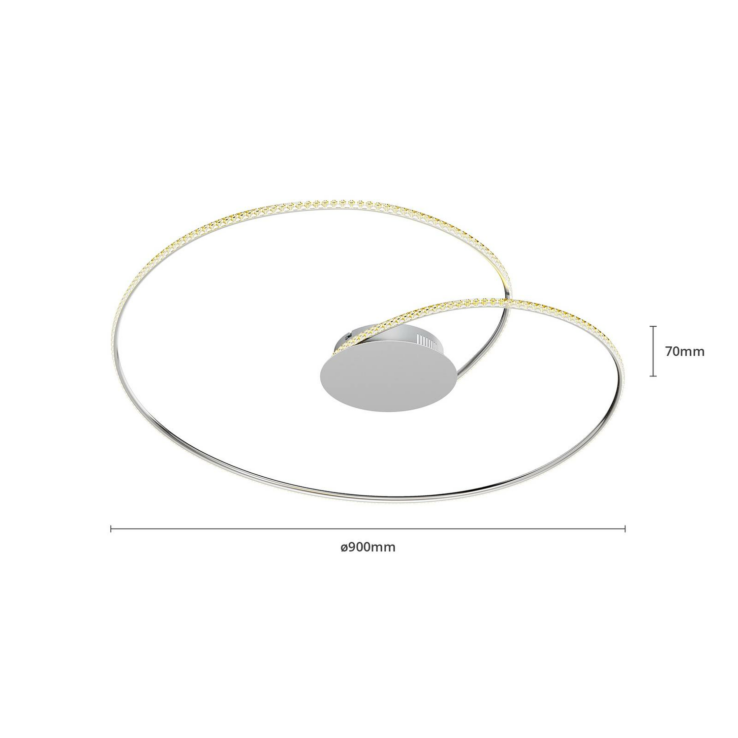 Lindby Joline Led Deckenleuchte Deckenlampe Wohnzimmerlampe 32 W ø 90 Cm Krist895 B-Ware - 4251096564075