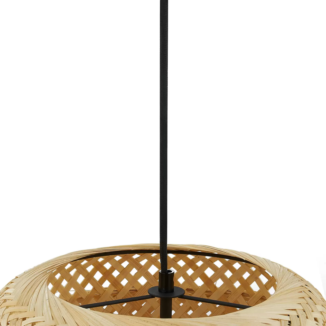 Lindby Hängeleuchte Venora ø 40 Cm Einstufig Bambus E27 Deckenlampe Lampe S61 B-Ware