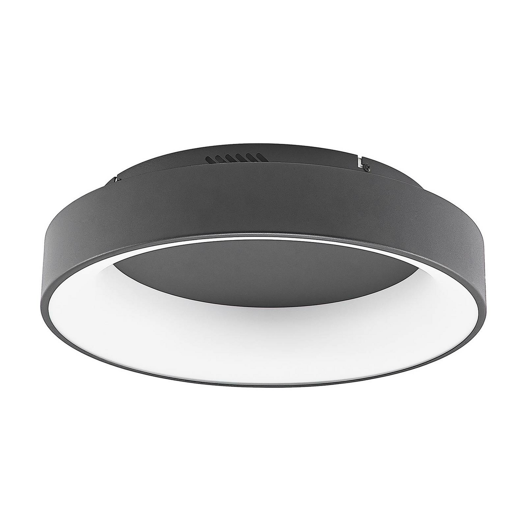 Lindby Zian LED-Deckenlampe Wohnzimmerleuchte Lampe dimmbar schwarz warmweiß