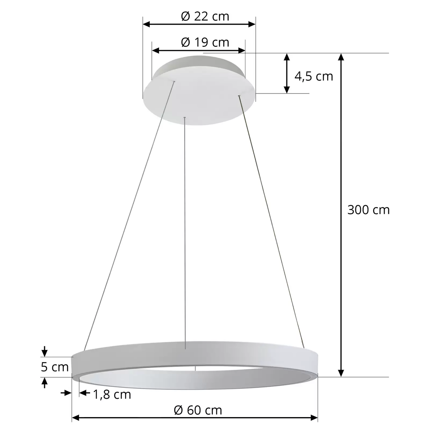 Arcchio Answin Led Hängeleuchte 52,8 W Weiß Hängelampe Lampe Leuchte Spot Li324 B-Ware - 4251911763096