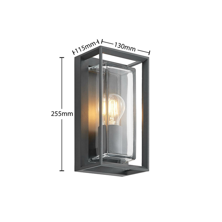 Arcchio Ismera Außenwandleuchte Mit Glas Außen Wandleuchte Lampe E27 Dunkelg500 B-Ware
