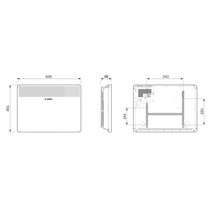 Bosch 7738336936 electrical Convector Heizgerät 1500W Konvektor 15m² Weiß 230 V