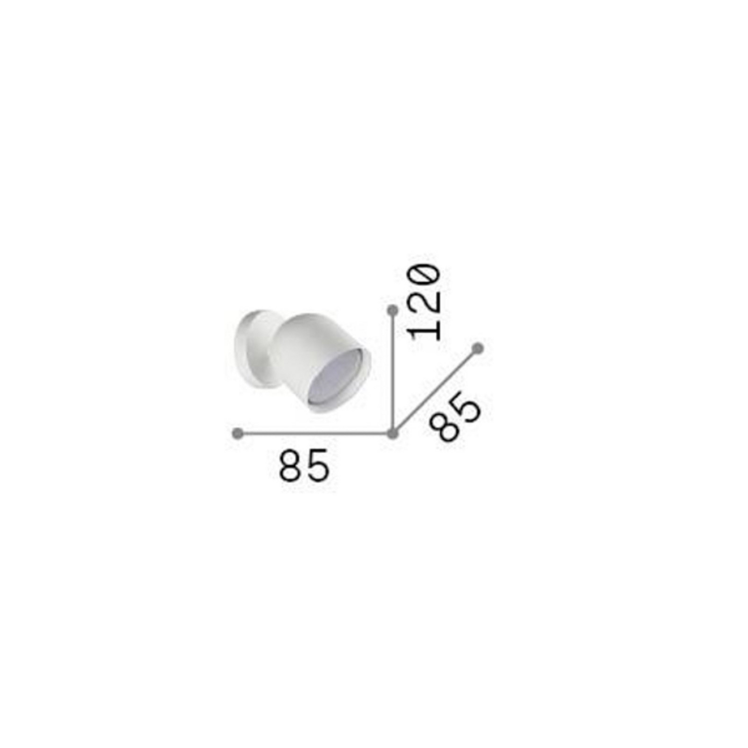 B-Ware Ideal Lux Wandlampe Dodo Messingfarben 1 Flg. Metall ø 8,5cm Wandleuchte Lampe