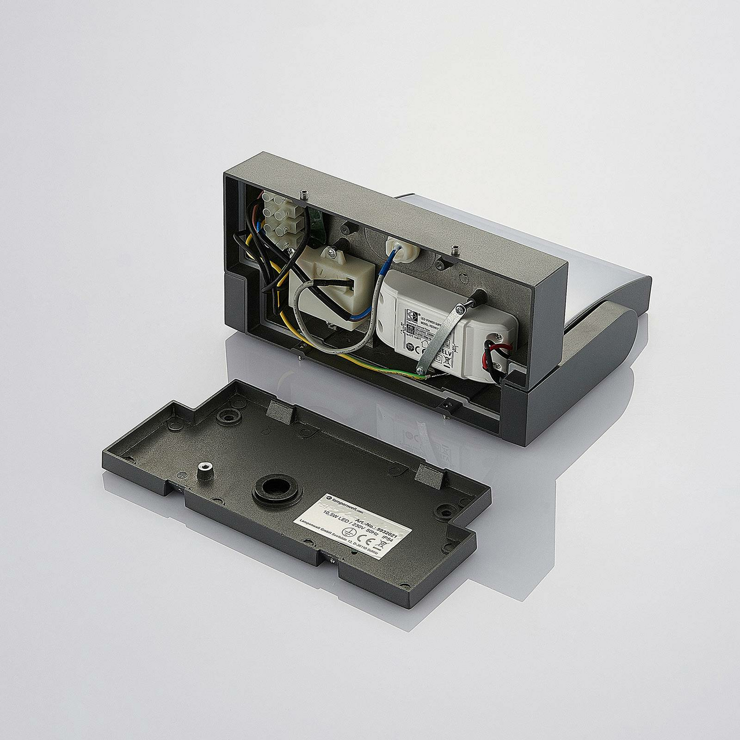 B-Ware Lindby  Led Außenwandleuchte Sherin Wandleuchte Außenlampe Mit Sensor Dunkelg303