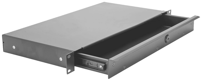 B-Ware Omnitronic 19 Zoll Rackschublade Schublade Mit Schloss Bx Tx H 40x20x3,5cm Schwarz