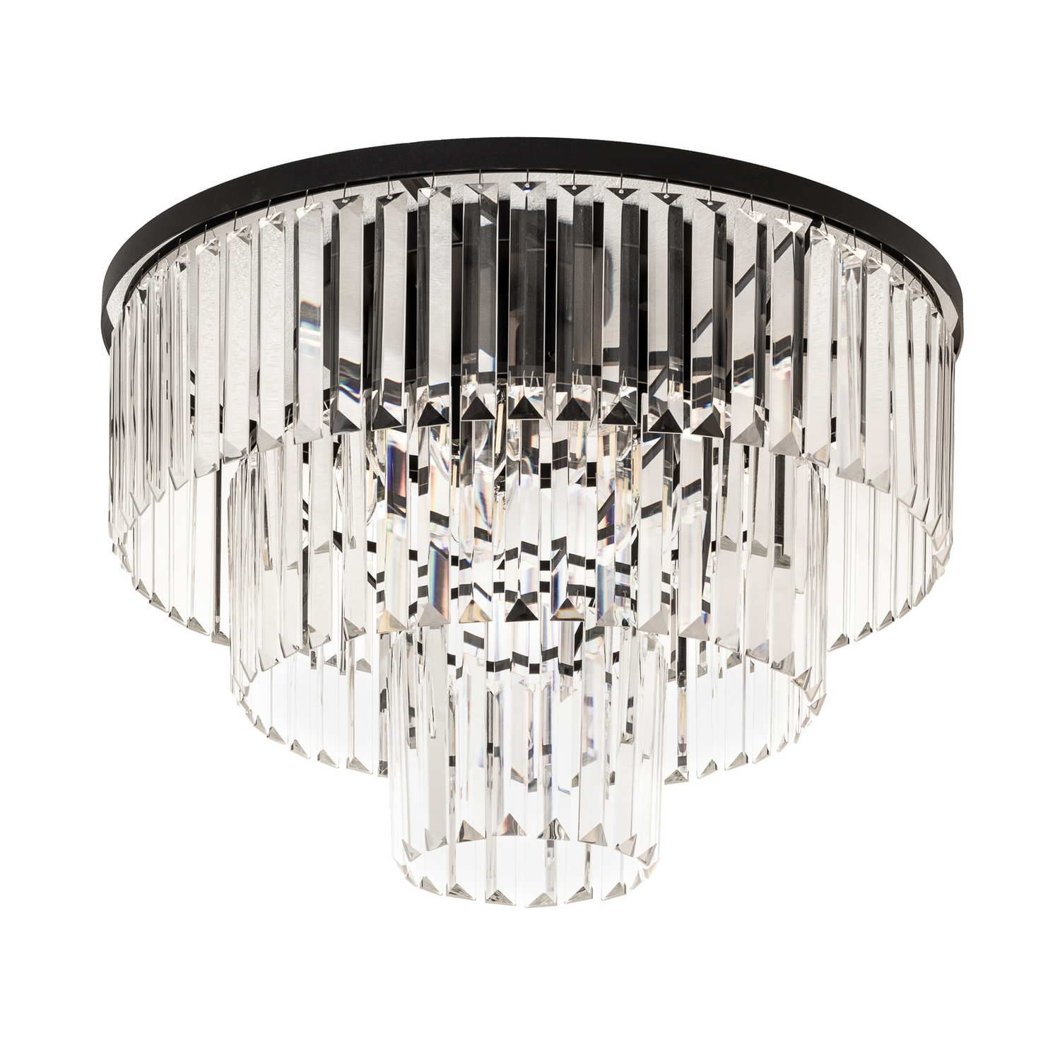 Nowodvorski Deckenleuchte Cristal Kronleuchter Lampe Transparent Schwarz ø 56cm B-Ware - 5903139762793