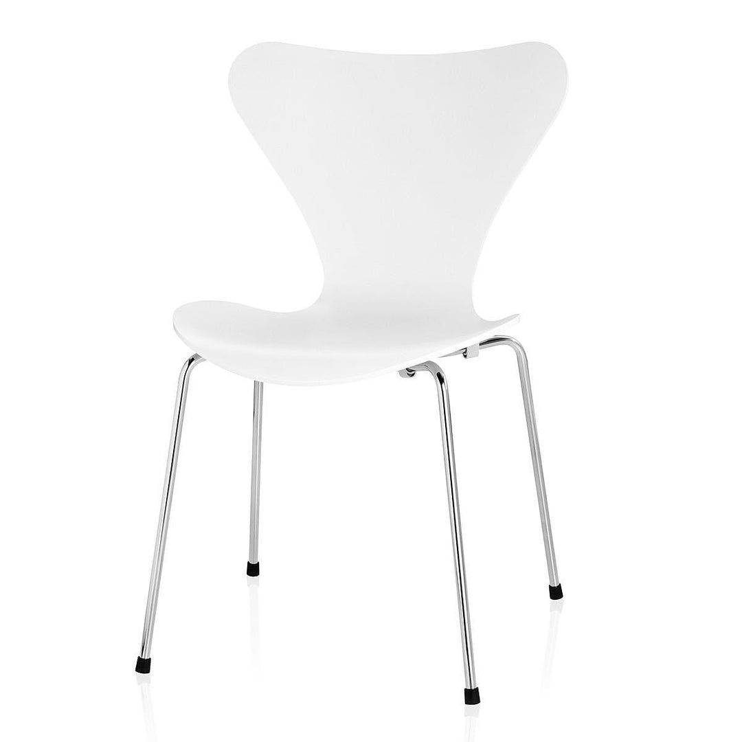 Fritz Hansen Serie 7 Stuhl Konferenzstuhl Esszimmerstuhl Chrom/Esche gefärbt