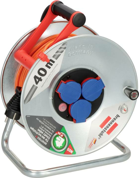 B-Ware Brennenstuhl Kabeltrommel 40 M Schutzkontakt Stecker Verlängerungskabel Orange