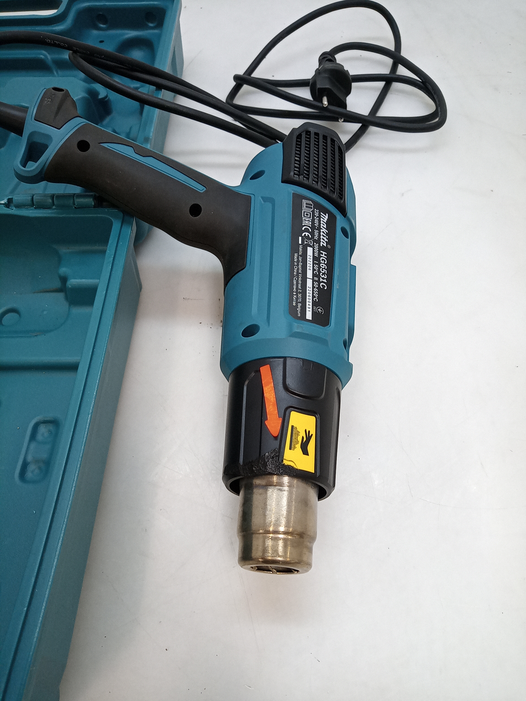 Makita Heißluftgebläse HG6531CK Heißluftpistole 50-650 °C SIEHE TEXT/FOTO