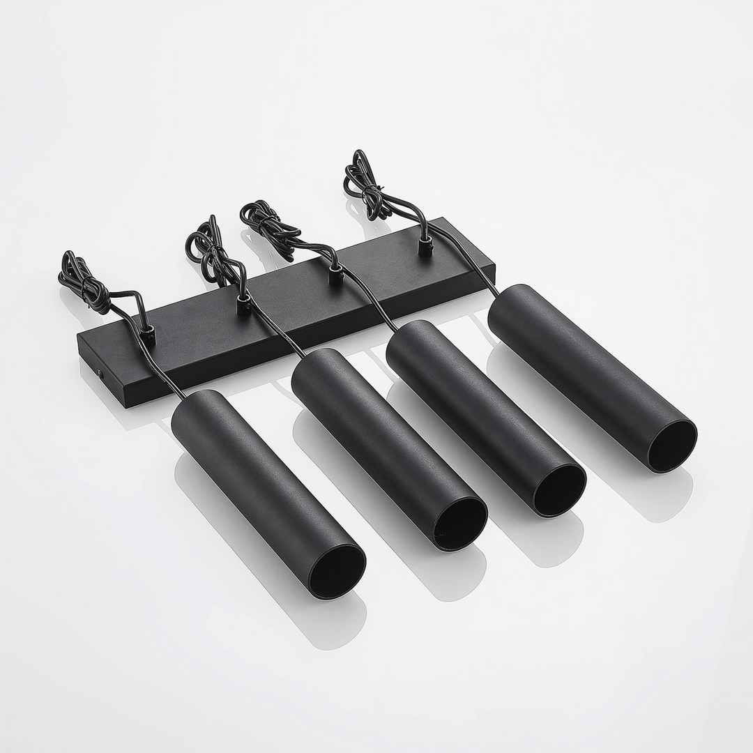 Prios Neliyah Hängeleuchte Deckenlampe Pendelleuchte Gu10 Rund Schwarz 4 Flg B-Ware - 4251911711608