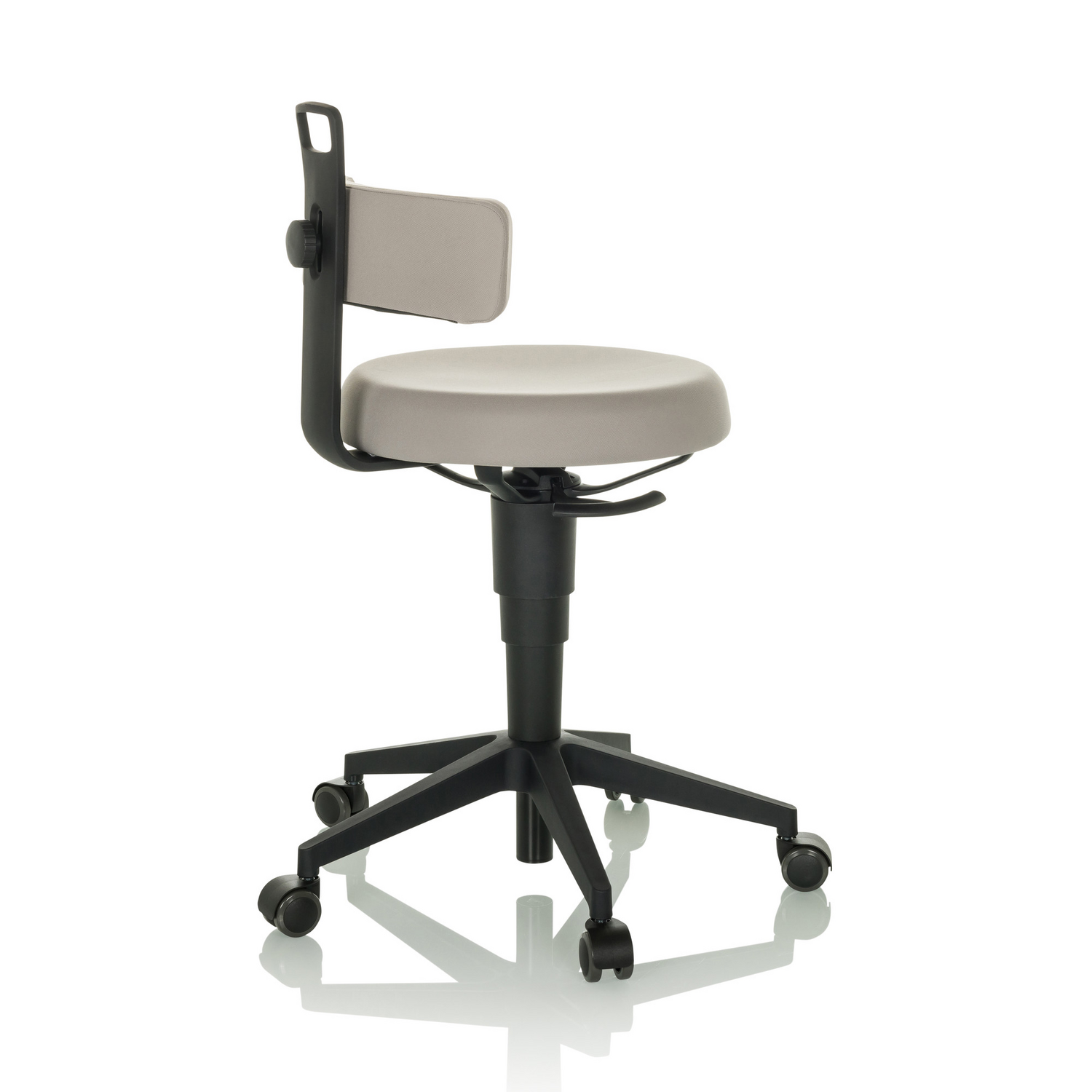 B-Ware Hjh Office Arbeitshocker Balancestuhl Top Work Flex Stoff Grau Stuhl Möbel