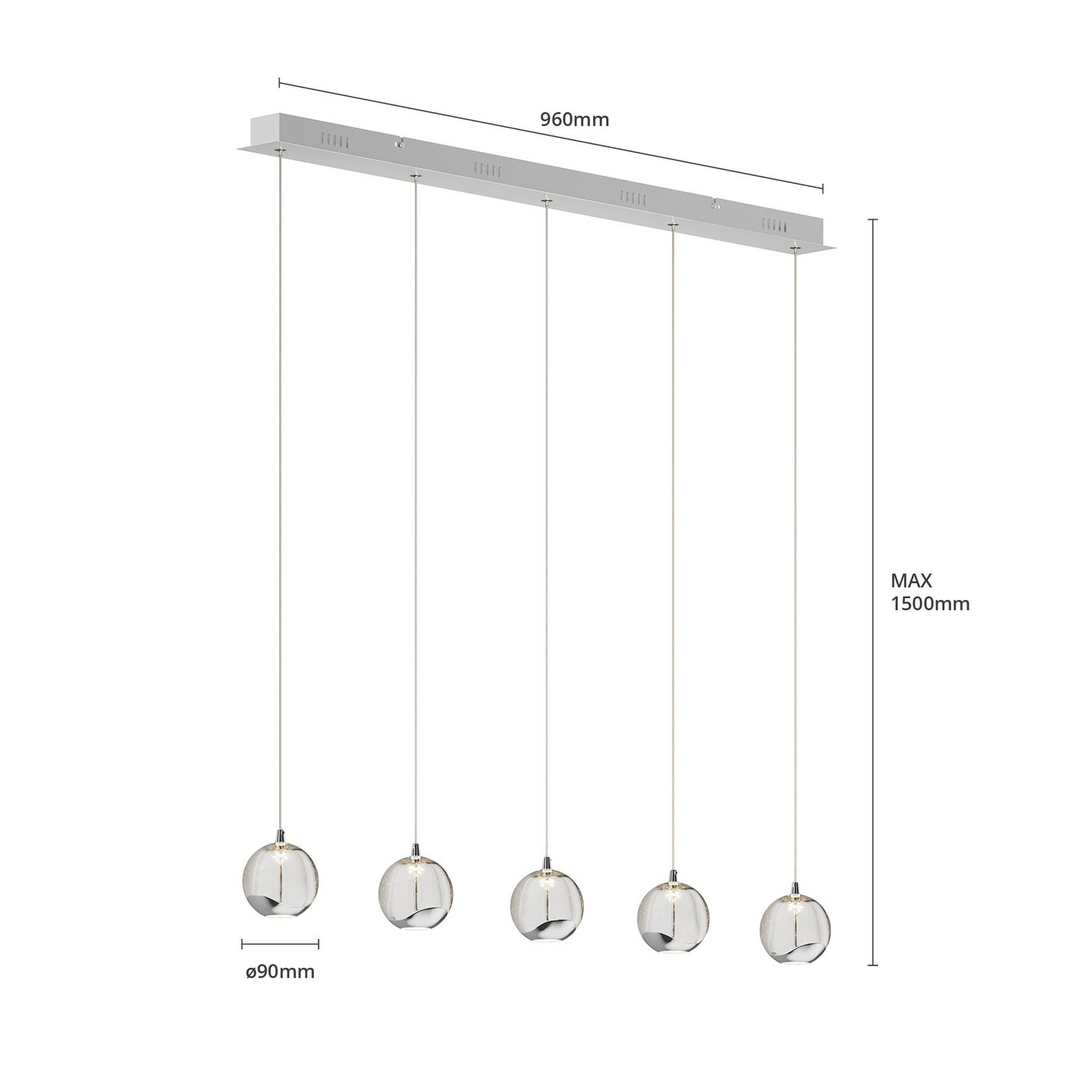 Lucande Led Pendelleuchte Hayley Deckenlampe Hängeleuchte Wohnzimmerleuchte 455 B-Ware - 4251096562484
