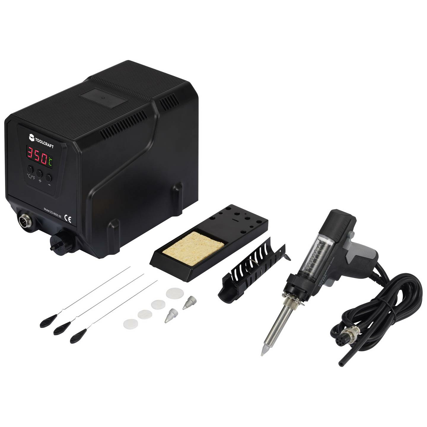 B-Ware Toolcraft To 7863102 Entlötstation Digital 90 W Inkl. Entlötsaugpumpe Lötzubehör