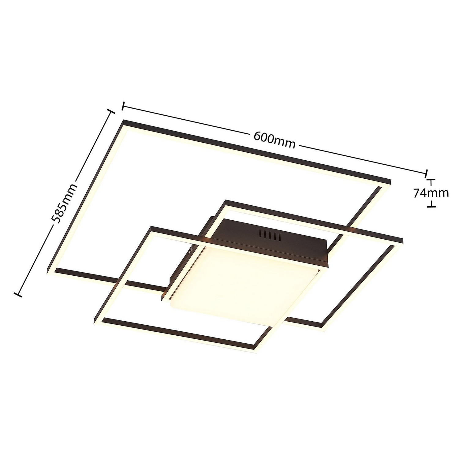 Lindby Nelinka Led Deckenlampe Deckenlampe Lampe Design Leuchte 52 W Schwarz B-Ware - 4251911725469