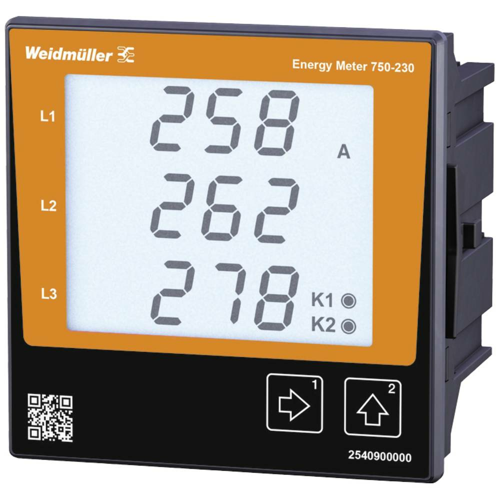 Weidmüller Energy Meter 750 230 Digitales Einbaumessgerät Einbau Messgerät 480 V B-Ware