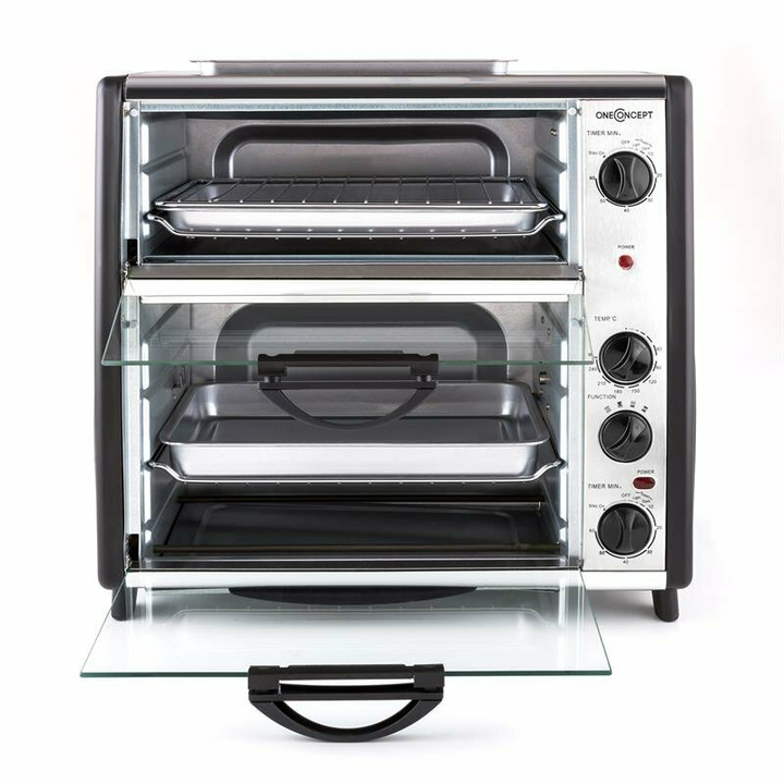 oneConcept Minibackofen Miniofen Backen  Toasten Grillen All-You-Can-Eat 42L