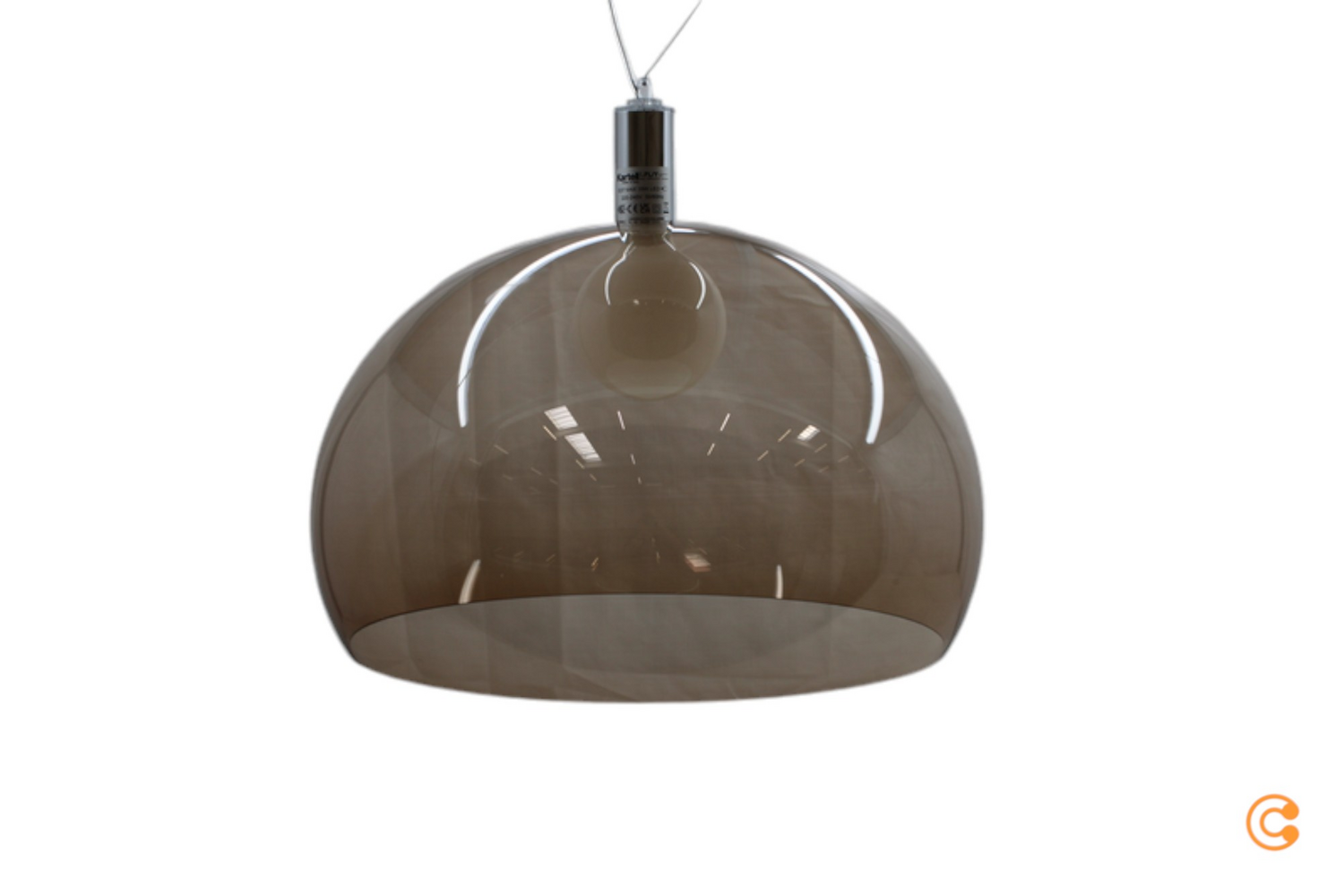 B-Ware Kartell Fl/Y Hängeleuchte ø 52 Cm Braun Hängelampe Lampe Leuchte Deckenlampe E27