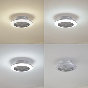 B-Ware Lindby Deckenventilator Ventilator Led Mamuti Silber Fernbedienung Lichtfarbe790