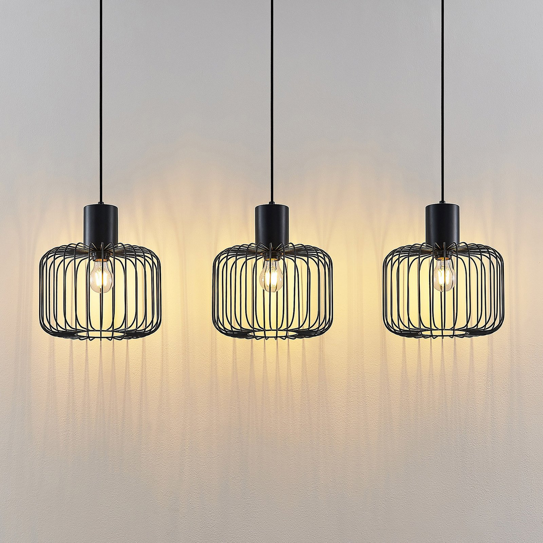 Lindby Vatiki Pendelleuchte Deckenlampe Hängeleuchte Hängeleuchte schwarz m344