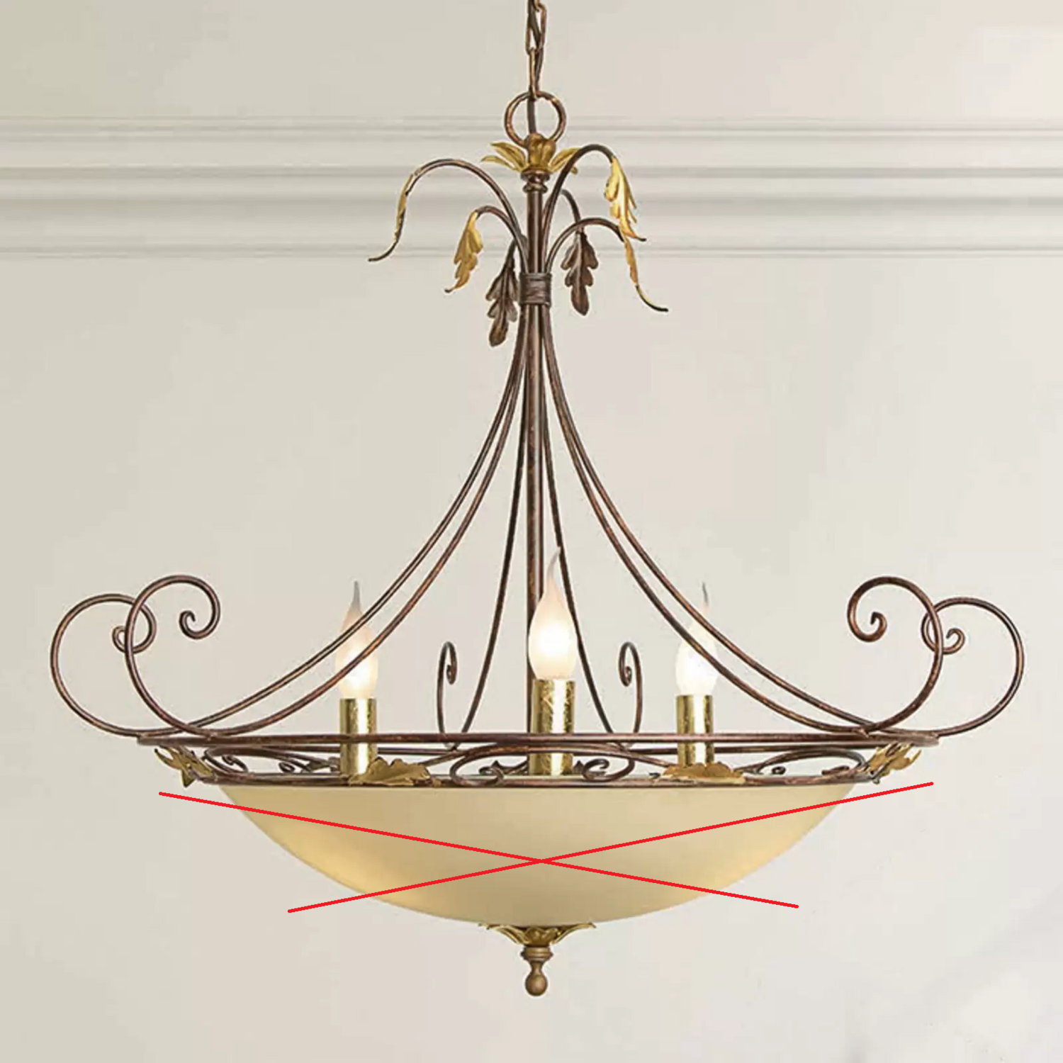 Lam Damiano Hängeleuchte Deckenlampe Beleuchtung 6 Flammig Siehe Text/Foto B-Ware