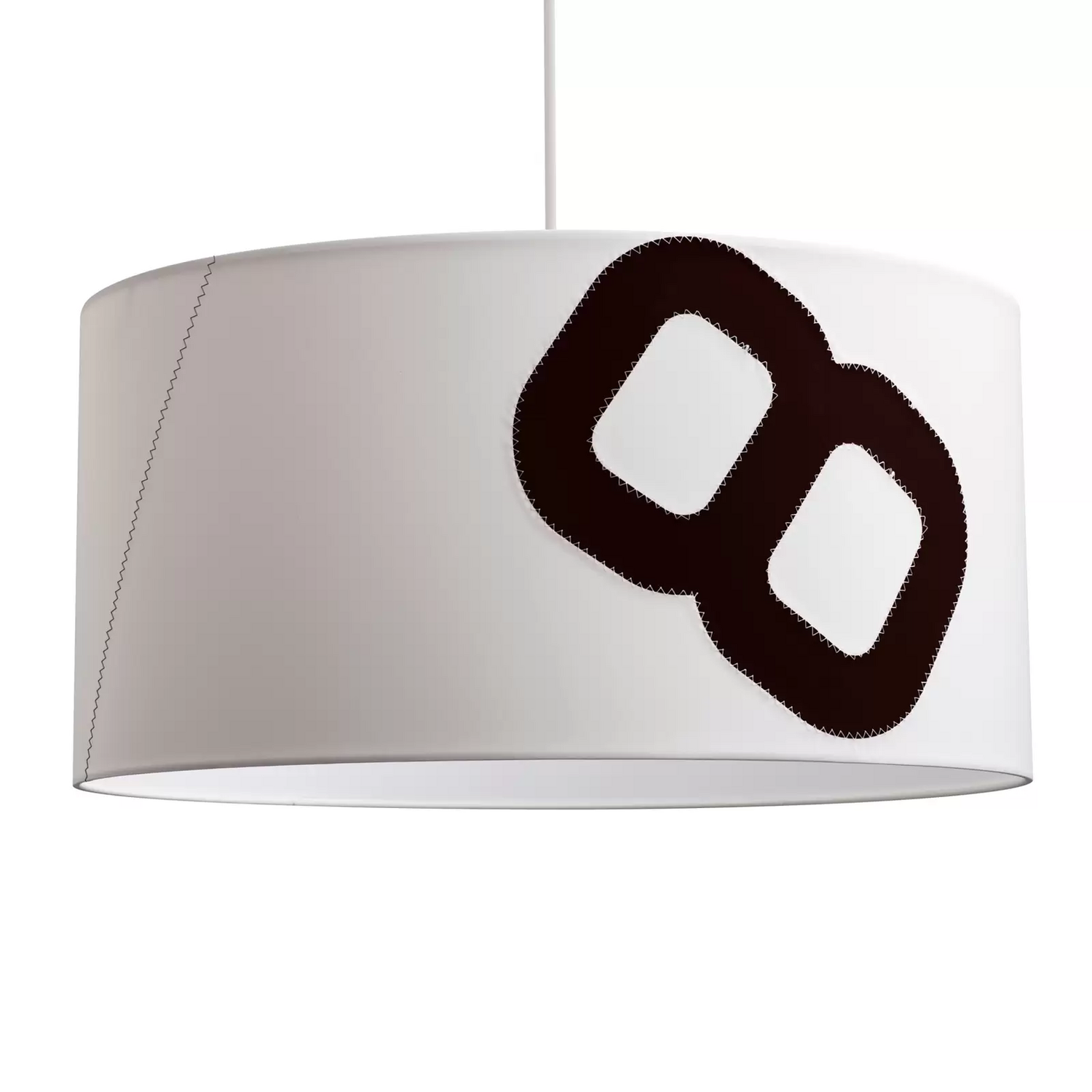 Lumbono Hängelampe Heimathafen Hängeleuchte Deckenlampe Segel 60cm Weiß/Schwarz B-Ware - 705632056110