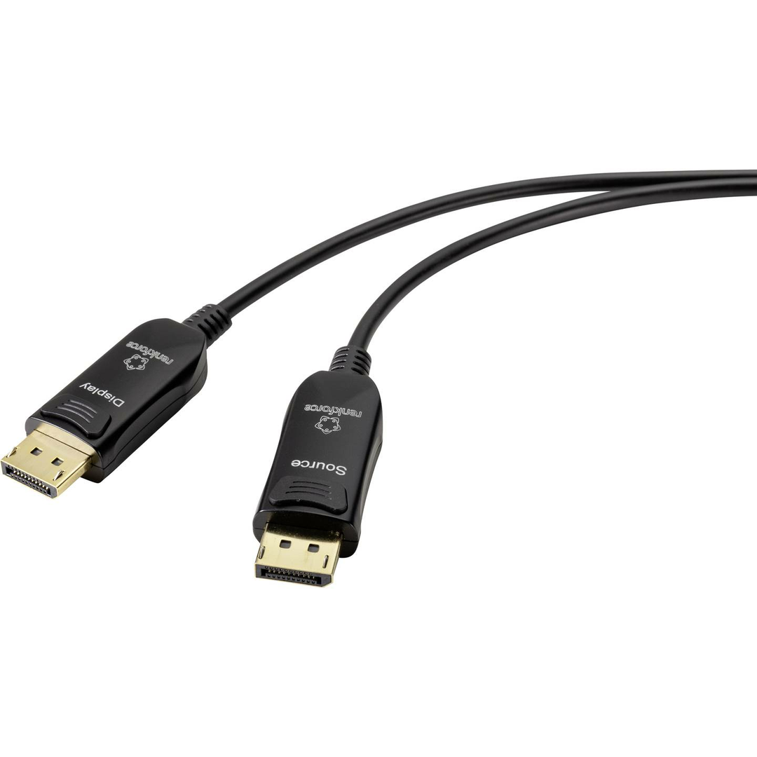 Renkforce Glasfaser DisplayPort Anschlusskabel DisplayPort Stecker 15.00 m
