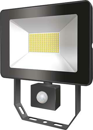 ESYLUX 3K BK LED-Außenstrahler Lampe 50W Weiß LED-Strahler mit BWM 3000K schwarz