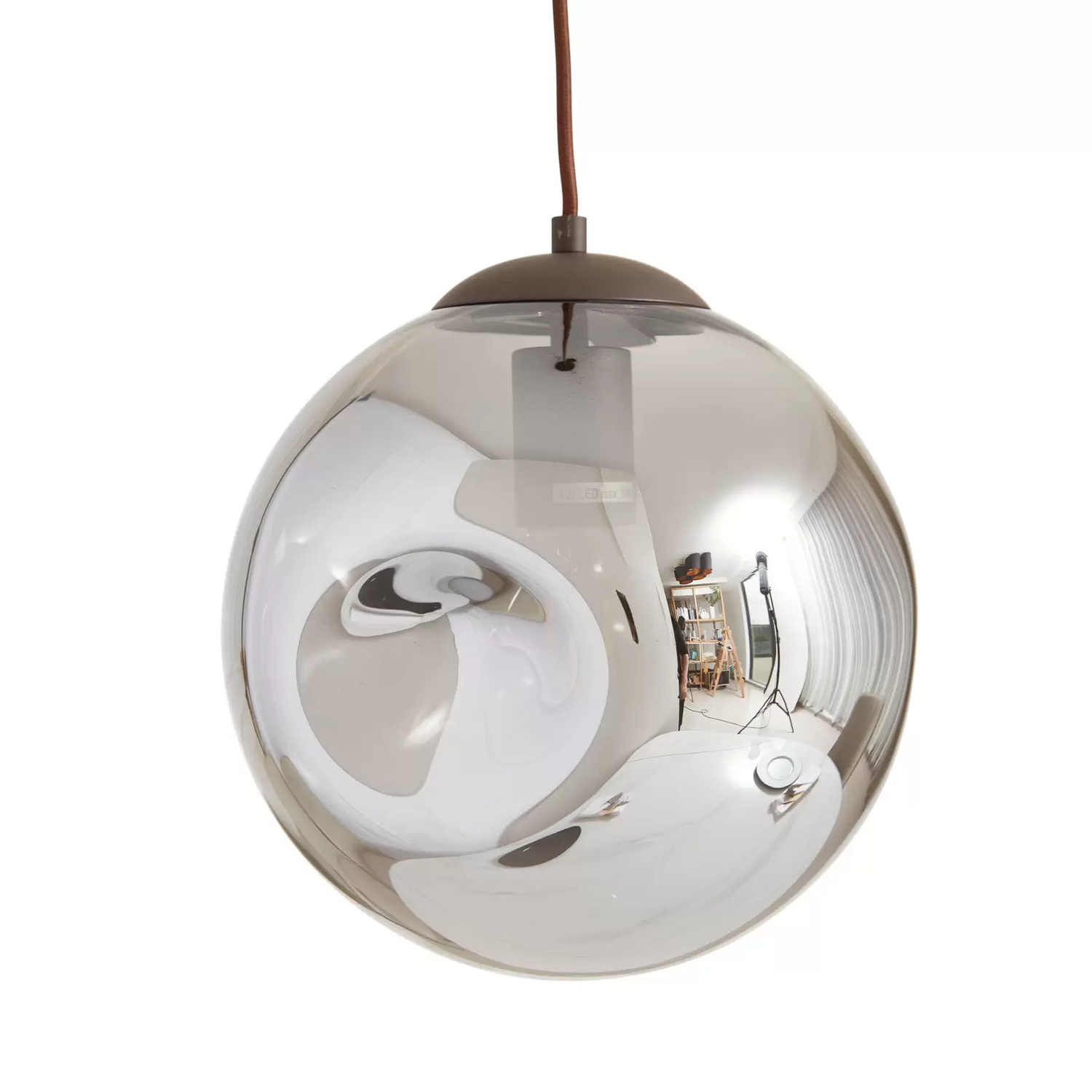 B-Ware Lindby Hängeleuchte Valentina E27 ø 25 Cm Rauchgrau Pendellampe Lampe Leuchte