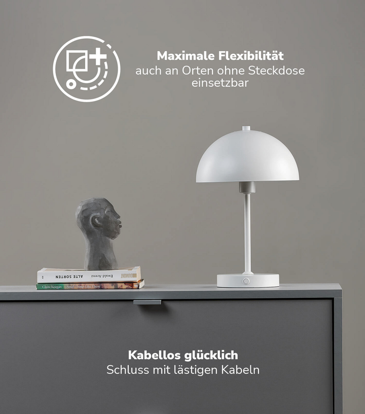 Mokebo Led Tischlampe Kabellos, Akku Tischleuchte Dimmbar & Aufladbar Mit Usb423 B-Ware